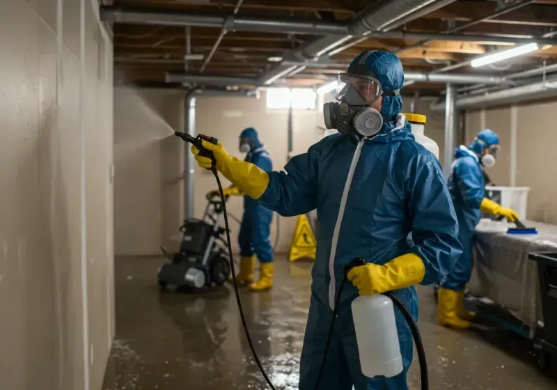 Basement Sanitization and Antimicrobial Treatment process in Ashtabula, OH